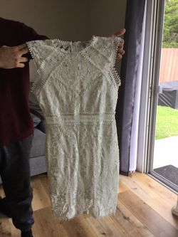 Fashion nova white lace dress