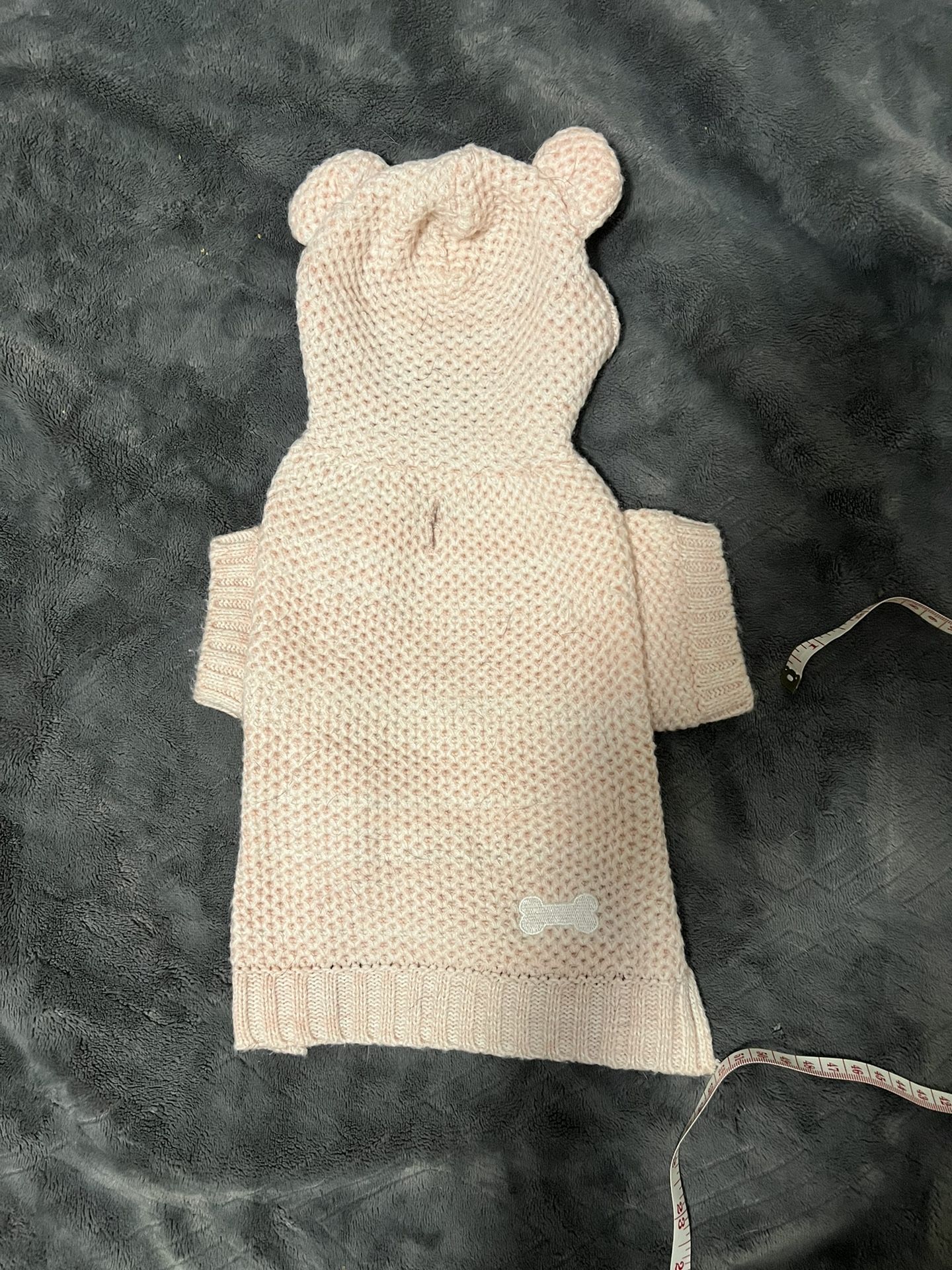 Pink teddy bear dog sweater
