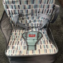 Nuby Easy Go Travel Booster Seat with Adjustable Safety Straps and Harness