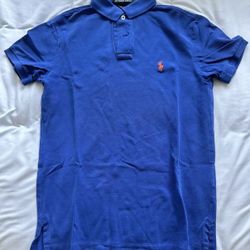 Polo Ralph Lauren Custom Fit Blue Polo Shirt Men's Size S