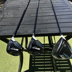Golf/ Taylormade Sim2 Max Driver And Woods