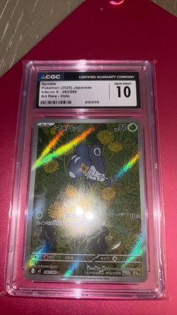 CGC 10 Nymble Japanese Pokémon Art Rare Holo