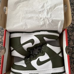 New Nike Dunk High Khaki Size 7y