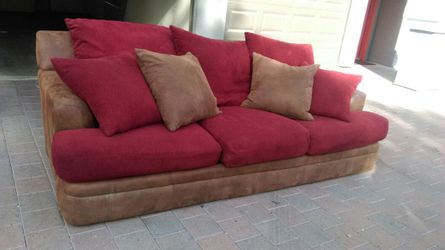 High End Sofa W/ Goose Feather Pillows Free Delivery