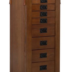 Mission Style Jewelry Armoire - Like New