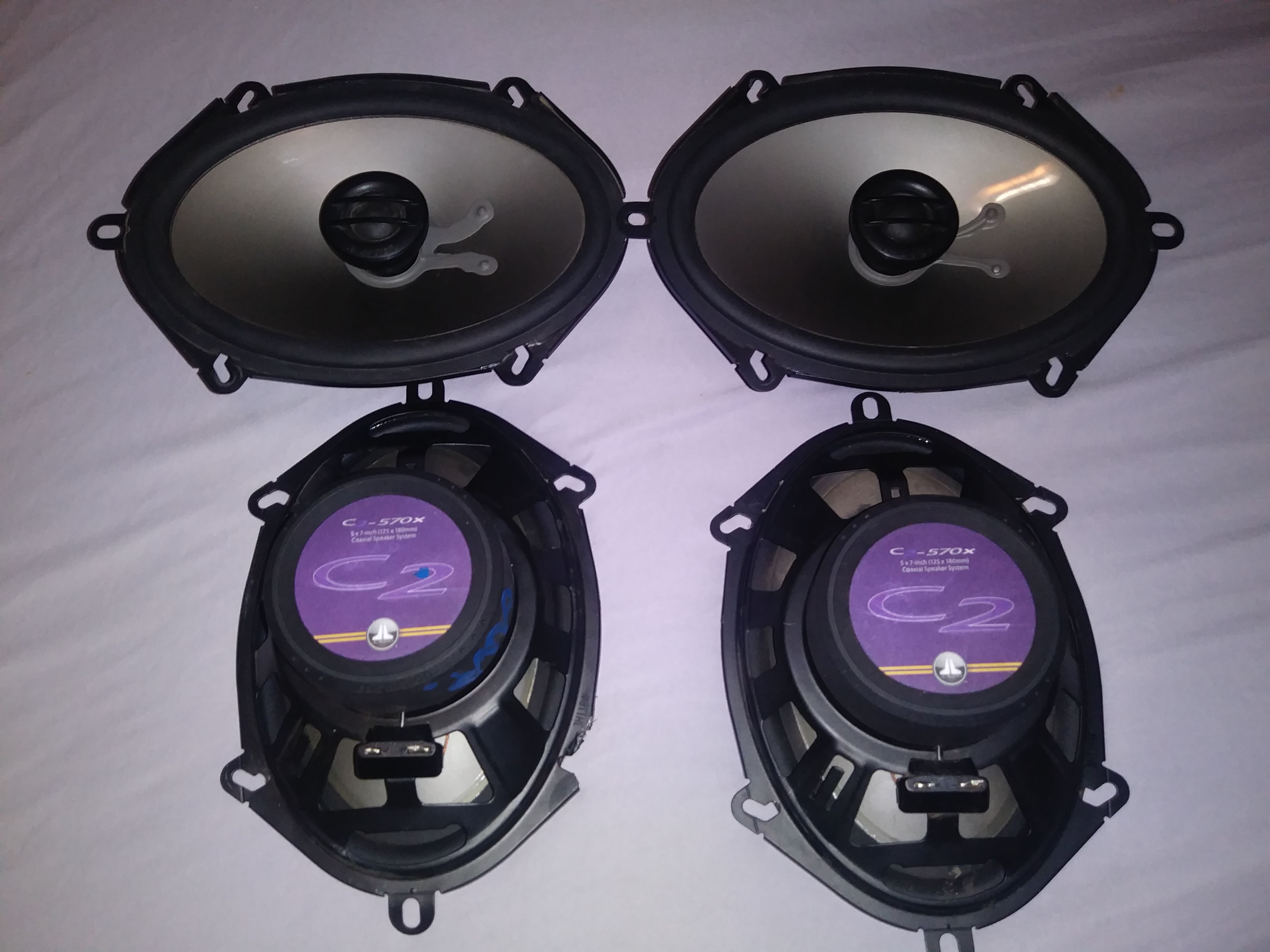JL Audio C2 car speaker set. Size 5x7 which also fot 5x8 and 6x8. Tested and working. Can test before you buy.