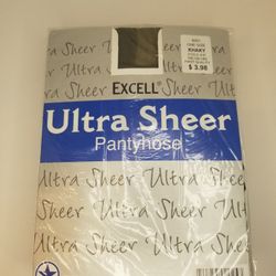Lot of 6 Pieces -Ultra Sheer KHAKY Color ONE Size Pantyhose - Fits 100-160lbs