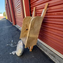 Brand new with the box decorative wooden wheelbarrow