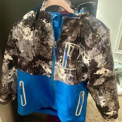 Kids Top & Sky Fleece Lined Rain Jacket Size 7/8
