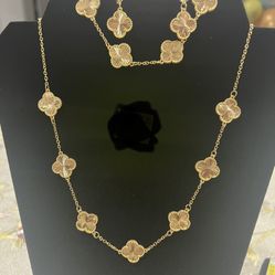 Jewellery Set Plated 18 K Gold 
