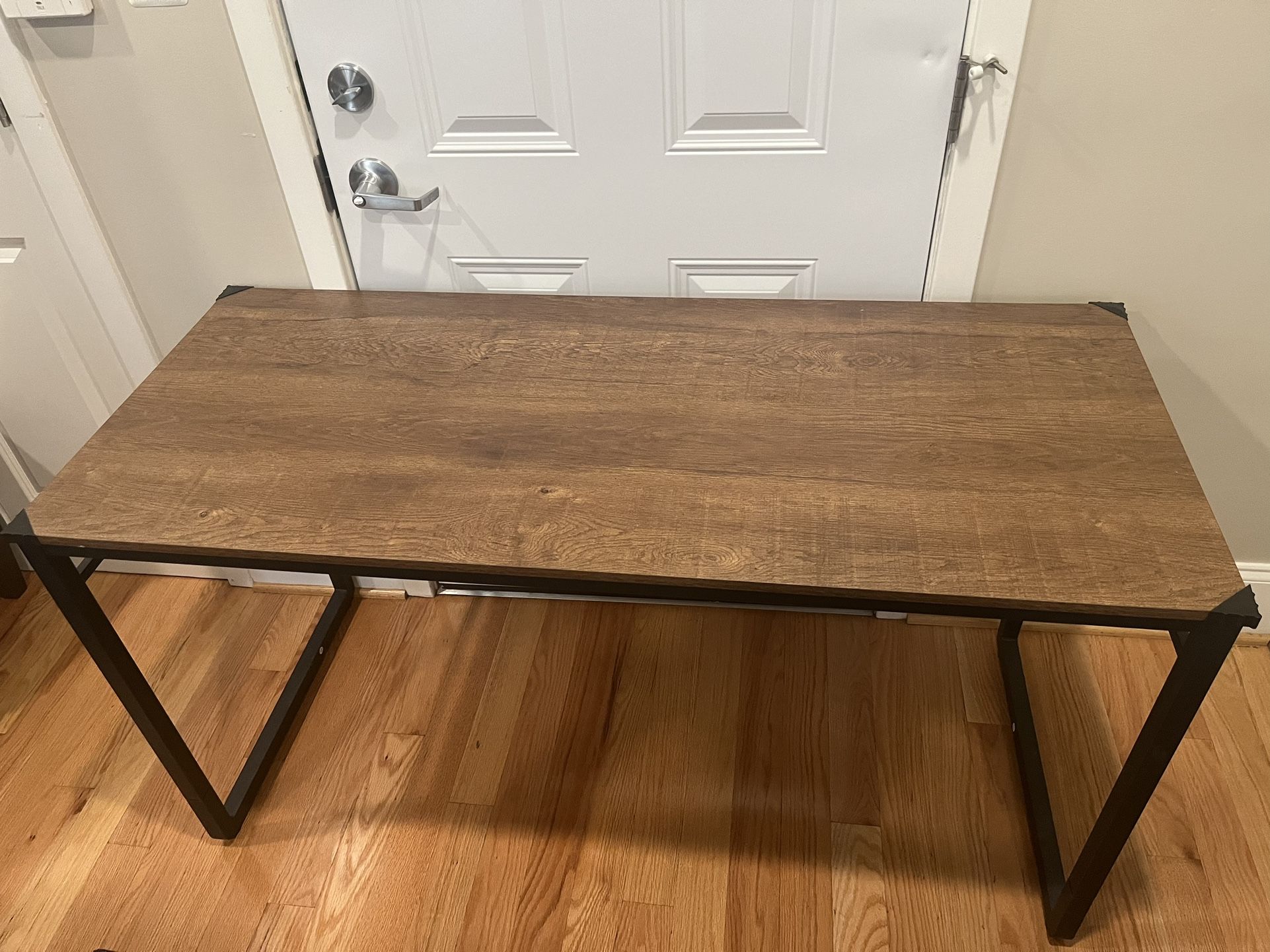 Wooden Desk with Metal Frame