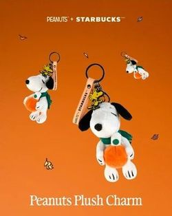 Peanuts x Starbucks Snoopy Plush Keychain Charm