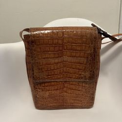 Genuine alligator Crossbody messenger bag