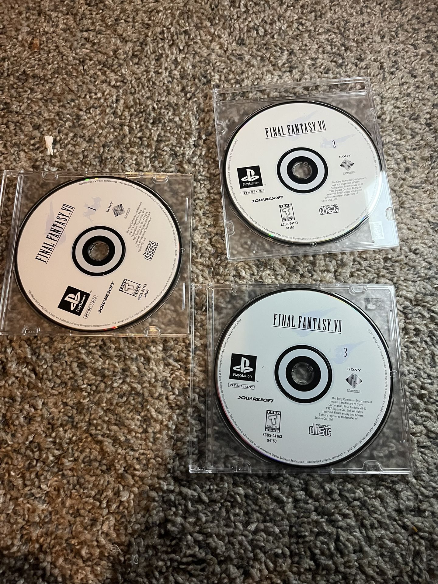 Final Fantasy 7 3 Game Disk Set