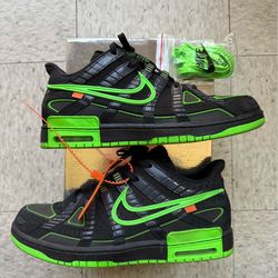 Size 11- Nike Offwhite Rubber dunk green strike