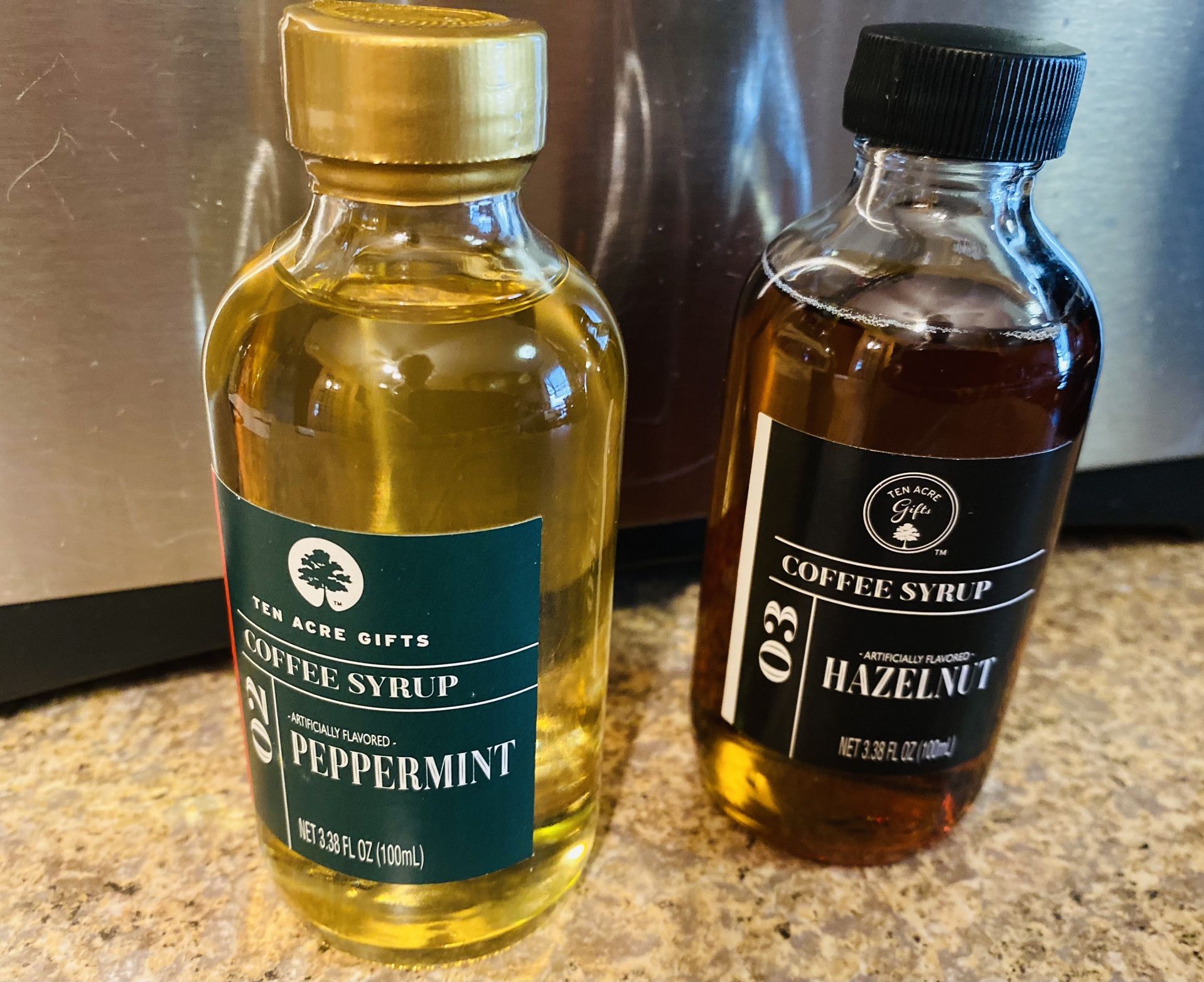 Ten Acre Gifts Coffee Syrup - Peppermint & Hazelnut