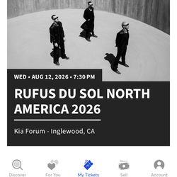 Rufus Du Sol Floor Tickets KIA Forum