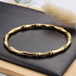 ✨ Gold Bamboo Bracelet – Waterproof & Non-Tarnish ✨
