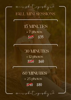 Fall Mini Session Special