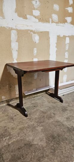 Antique Wood Trestle Table ( wobbly)