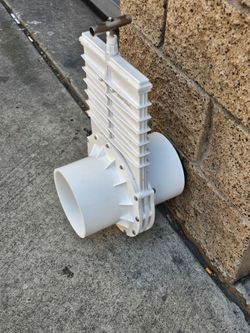 VALTERRA Gate Valve: 6 in Size, PVC, Rising, Slip x Slip, 10 psi CWP Lever, Solid Wedge