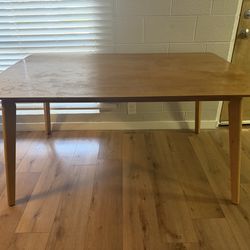 MCM style oak wood dining table