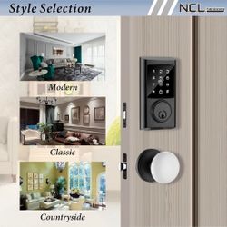 NCL Hardware Smart Front Door Lock Set, Digital Door Lock with Code, Electronic Fingerprint Door