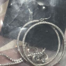 Sterling silver earrings and bracelet set