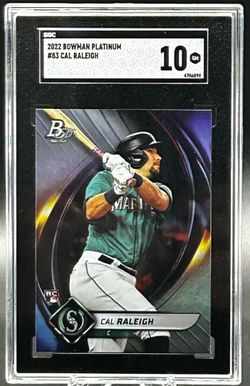 2022 Bowman Platinum-Cal Raleigh #83 (RC) Seattle Mariners  SGC 10