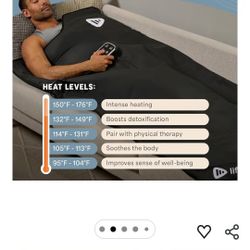 LifePro Infrared Sauna Blanket for Detox & Relaxation – Low EMF Carbon Fiber Heating, 9 Temp Levels, 5 Colors 