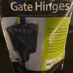 Self closing gate hinges for use on metal Gates