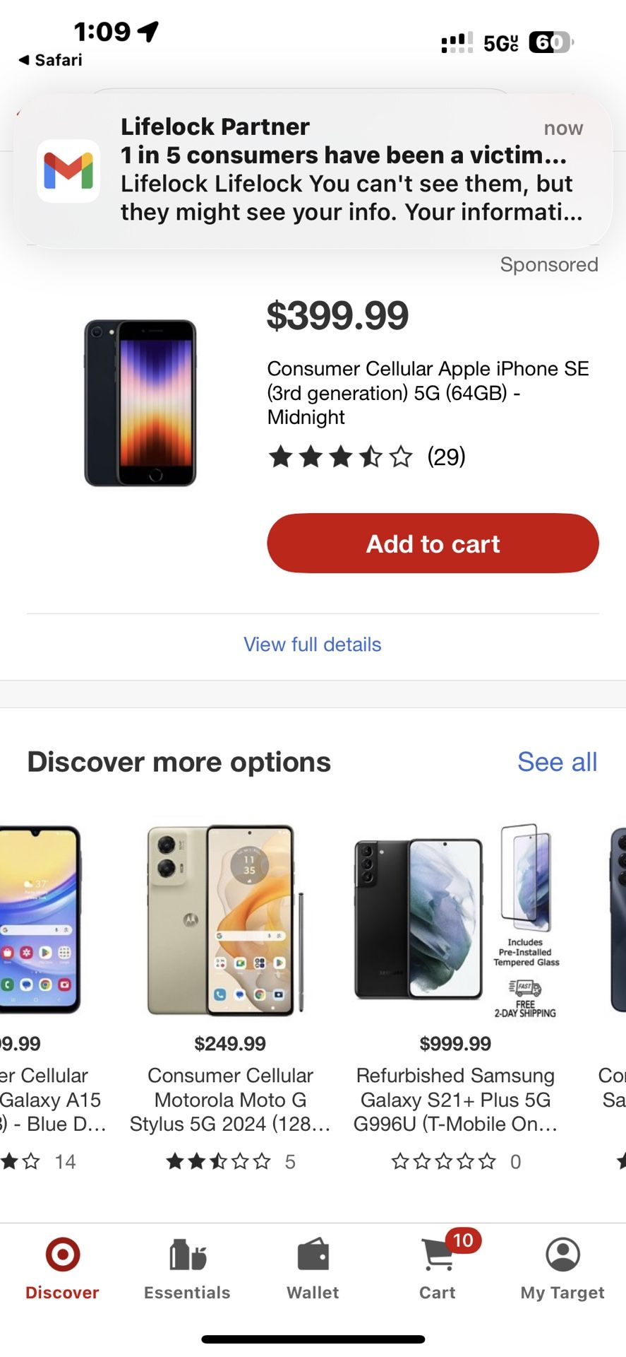 BRANDNEW  IPHONE SE 3RD GEN. $40 Unlimited TALK,TEXT,DATA