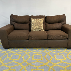 ( Delivery Available ) Ashley Dark Brown Sofa