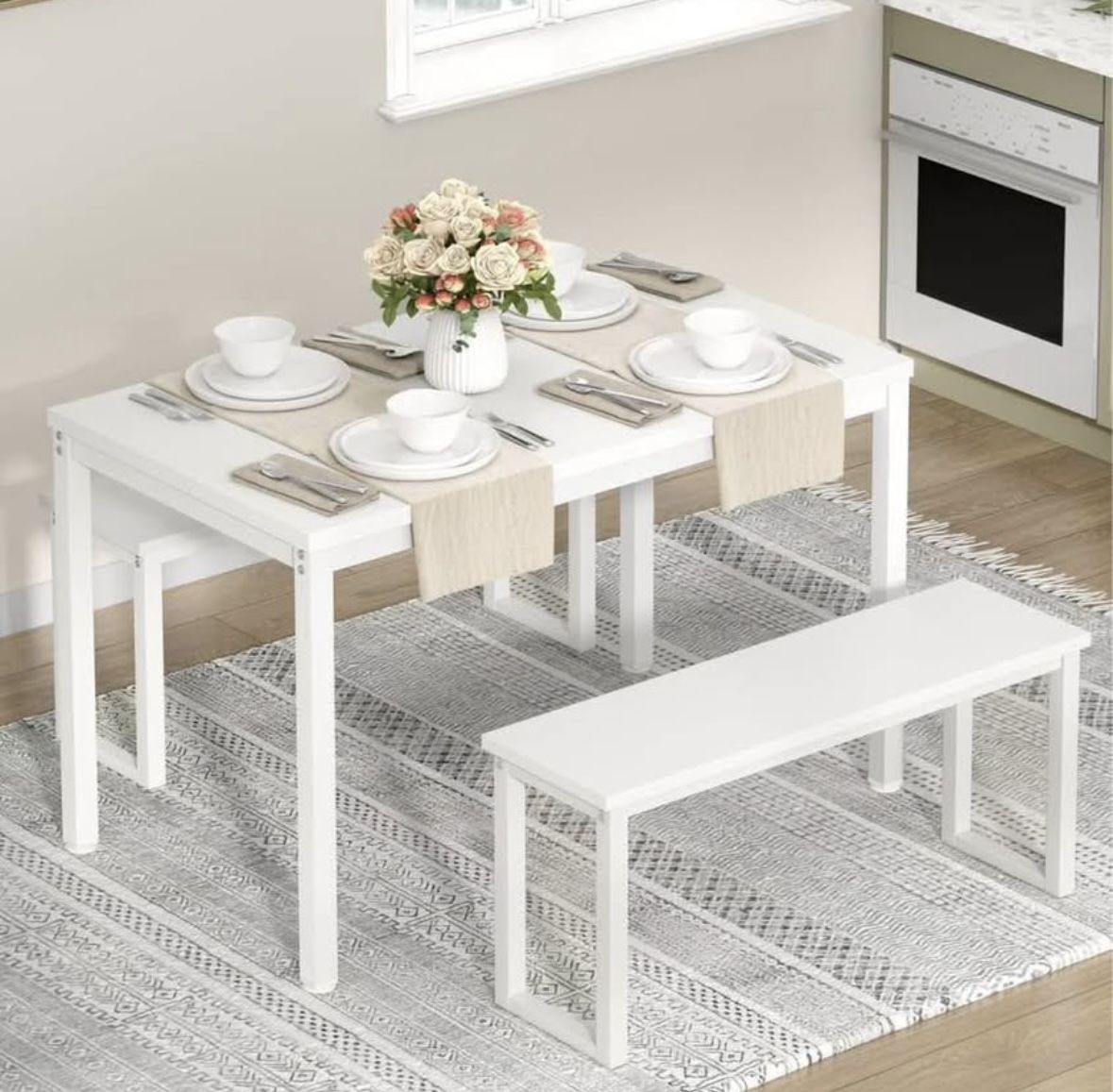 Bench Style Dining Table 