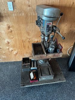 Drill press with parts
