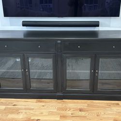 Arhaus Kensington Black Glass Buffet