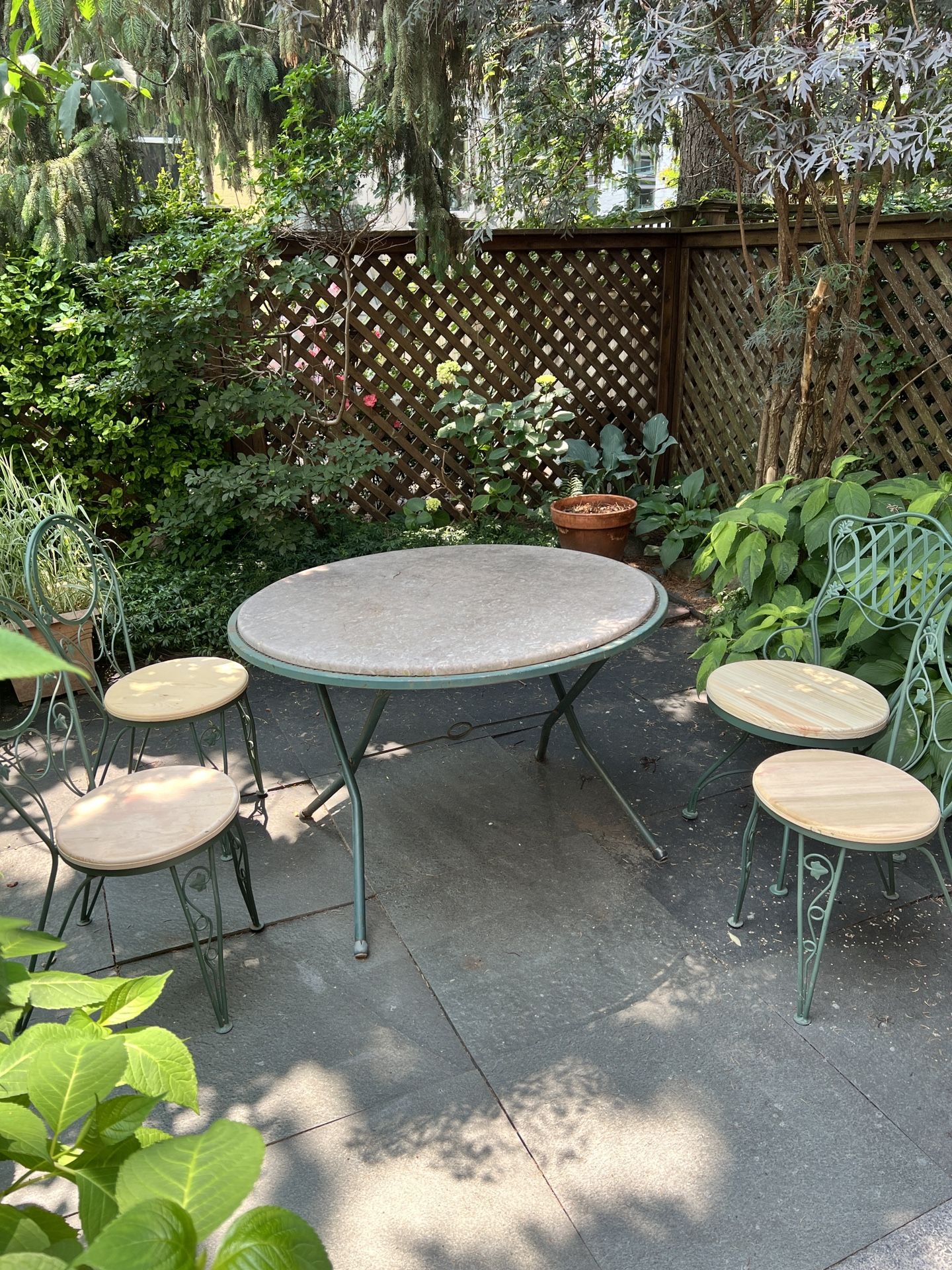 Vintage Wrought Iron Garden Furniture Set