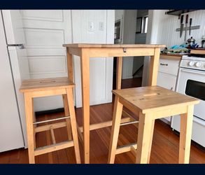 Ikea bar table with stools
