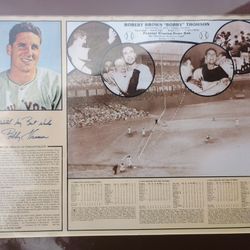 Robert "Bobby" Brown Thompson signed display board