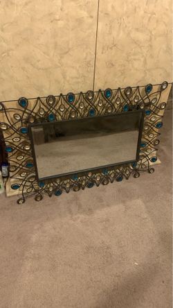 mirror with colored stones from Pier One imports