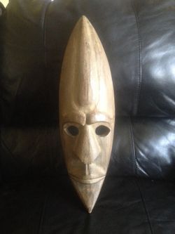 Hand carved wood mask