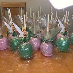 Tinker bell candy apples