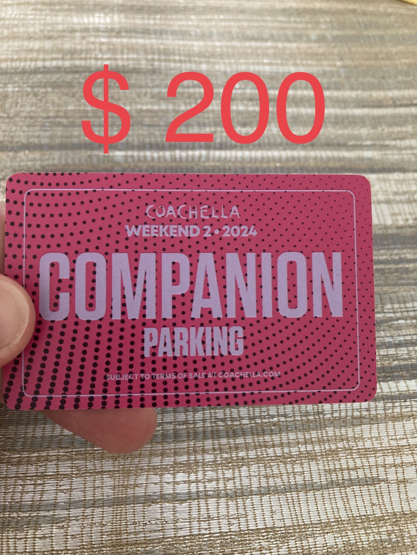 Companion PARKING Coachella Festival Weekend 2