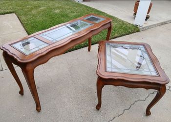 Glass table set