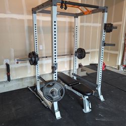Full Squat Rack And Bench 