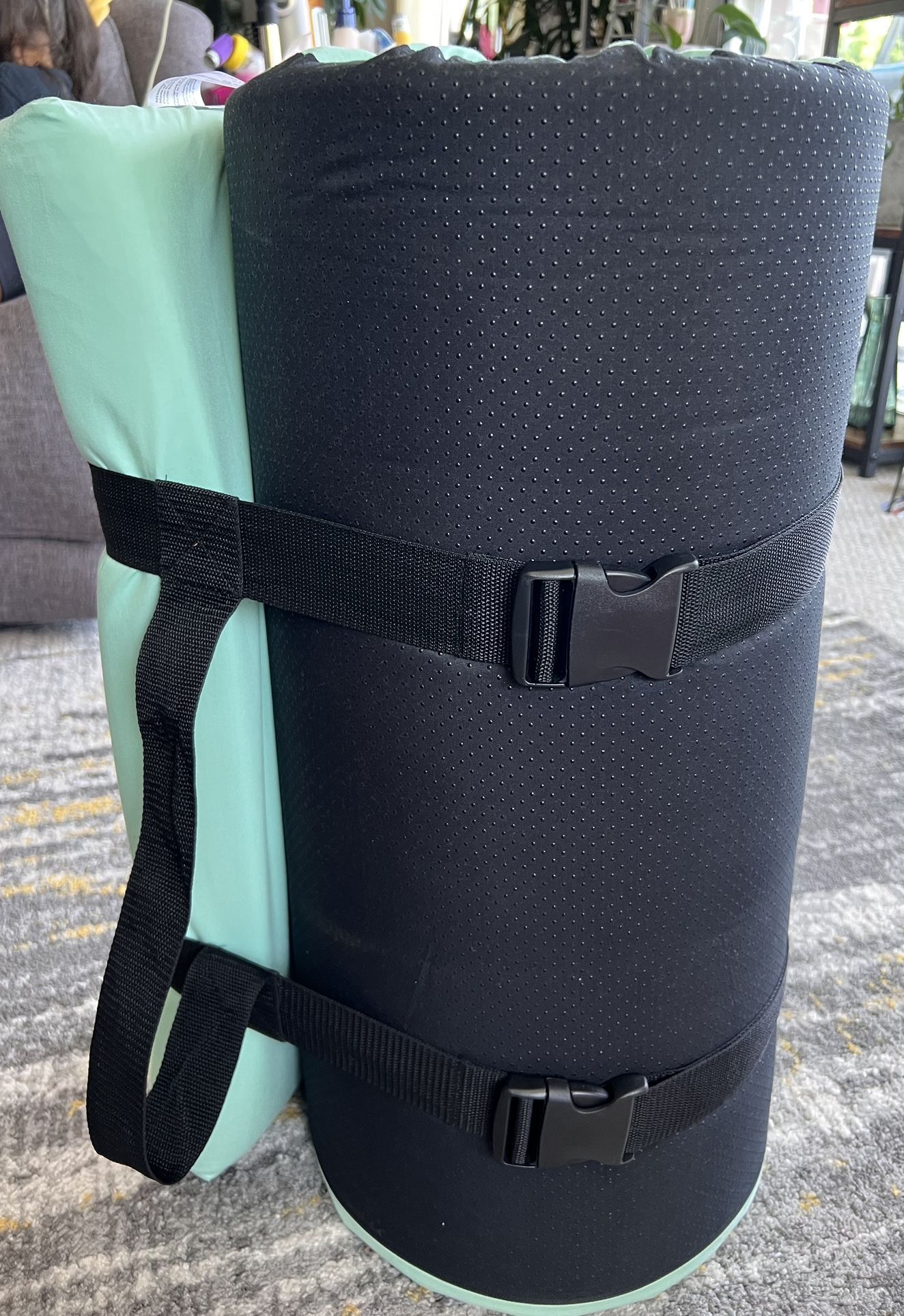 Roll Up Memory Foam With Handle - Great For Camping