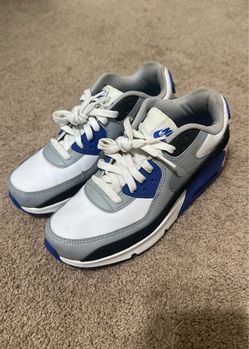Nike Air Max 90 Hyper Royal White Grey Blue Size 6Y Women’s 8