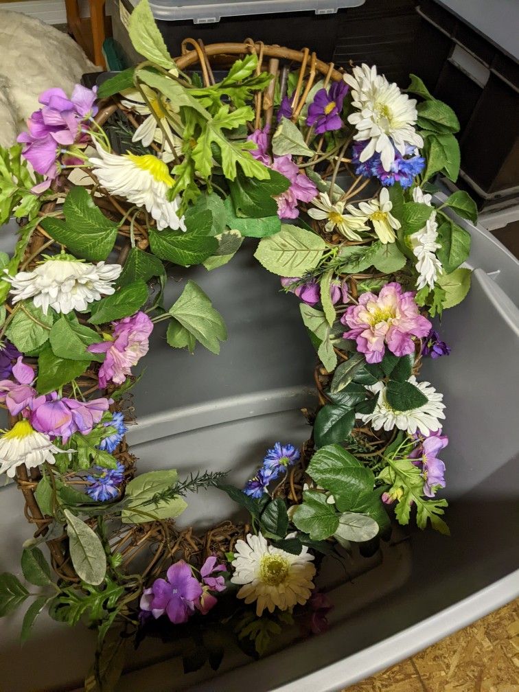 Floral Wicker Wreath