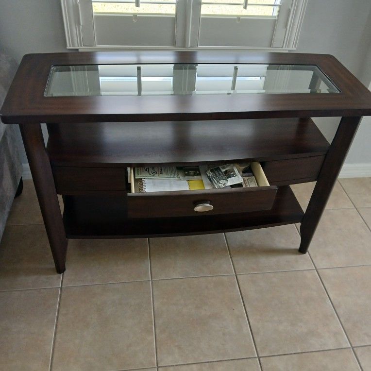 Cherry Wood Couch Table