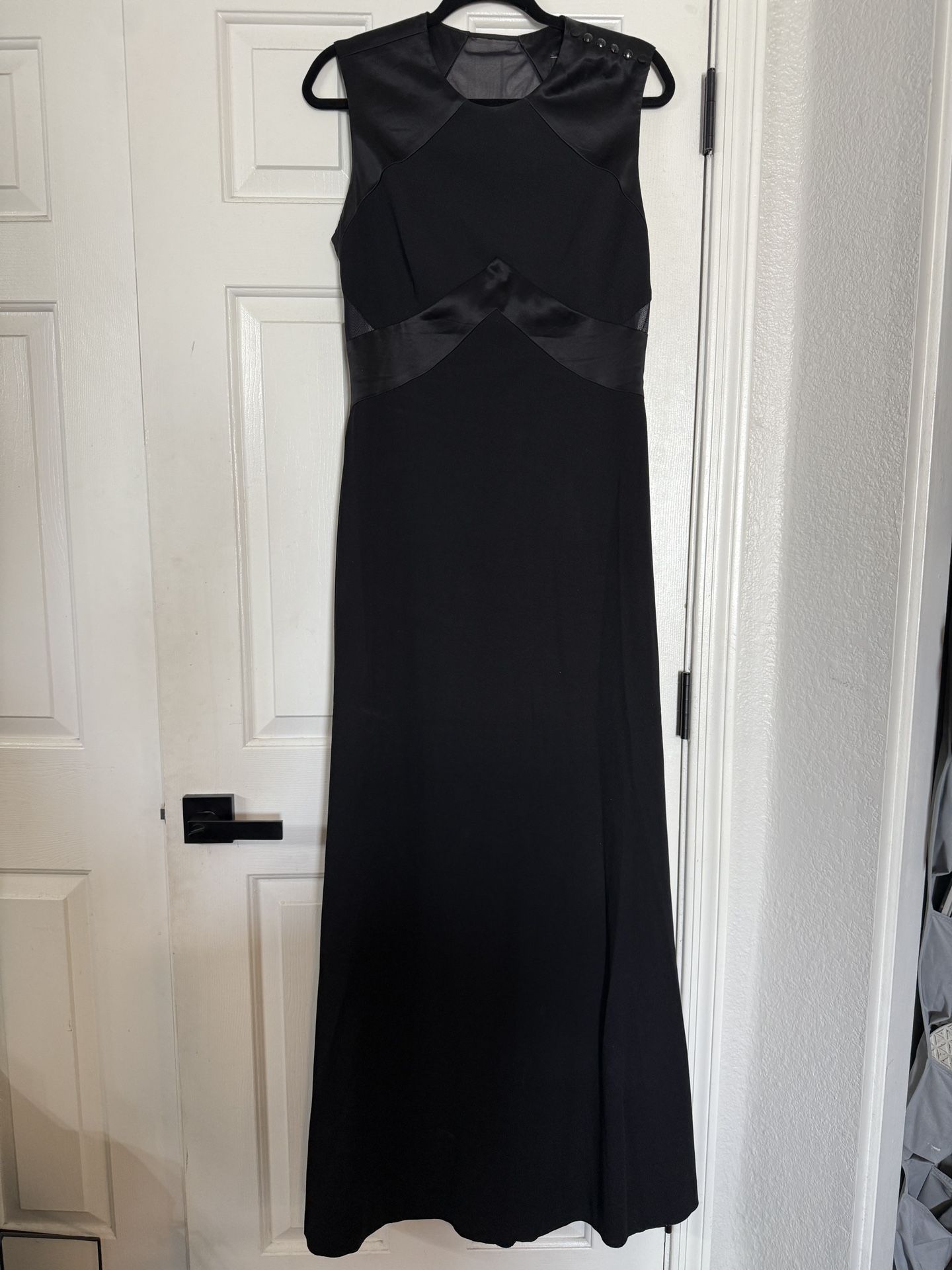 Black Long Wedding Prom Party Bridesmaid Gown Dress  Size Large  